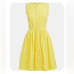 J. Crew Eyelet Sunny Yellow Mini Dress